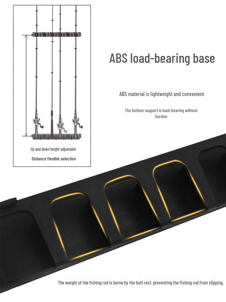 Fishing Rod Wall-Mount Display & Storage Rack, Hole-Free Design