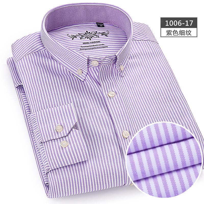 

Classic Top Fit Cotton Full Casual Shirts for Men Solid Color Long-sleeve Plain Shirt Single Pocket Soft Slim Fit Formal Clothes 39