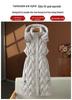Women's Mid-Length Hooded Thick Cotton Vest - Autumn/Winter Korean Style Plus Size Gilet Jacket