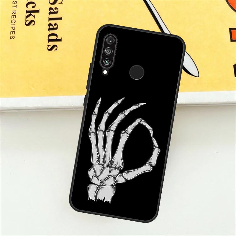 Skeleton Middle Finger For Huawei Nova 9 10 SE 7i 8i 11i 12i 12s Y73 Y72 Y61 Y91 Y90 Y70 P30 P40 Lite Y60 Pro Case