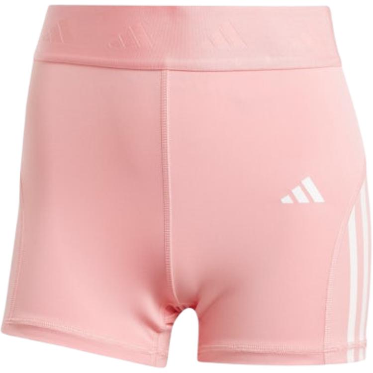 

Adidas Striped Elastic Waist Slim Fit Sports Shorts Women Shorts Pink IX3212 M