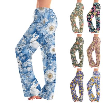 Pantalones Casuales Holgados Informales Estampados para Mujer