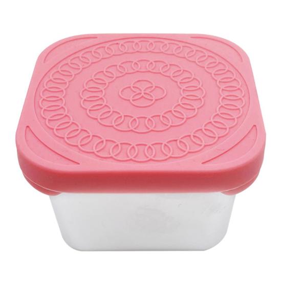 1 Set Sauce Cup Leakproof Portable Stainless Steel Food Storage Container with Silicone Lid for Office Travel