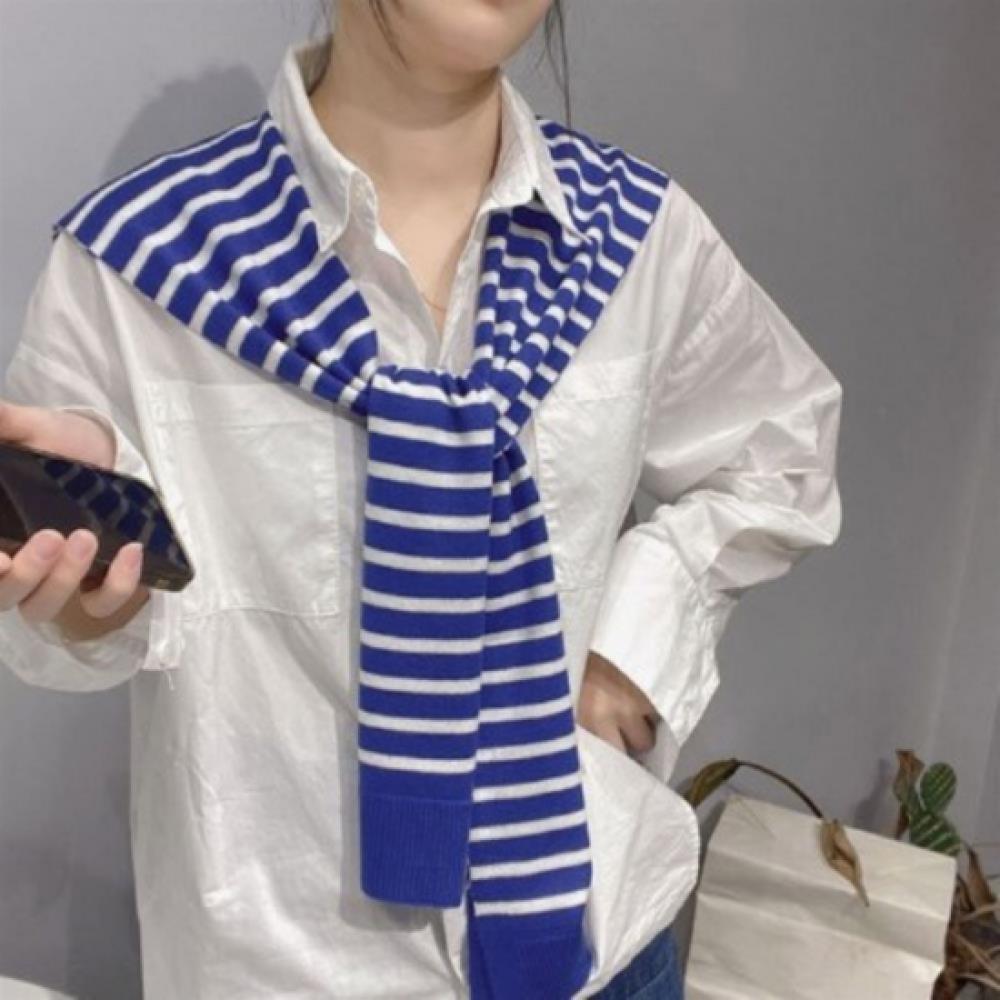 New Arrivals Open Run Women Classic Stripe Layered Knit Cardigan