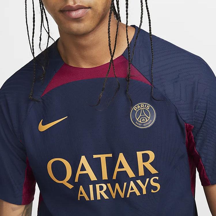 Nike Dri-Fit Adv Letter Print Colorblock Short Sleeve Soccer Jersey Men Tops Deep-Blue DX2893-499