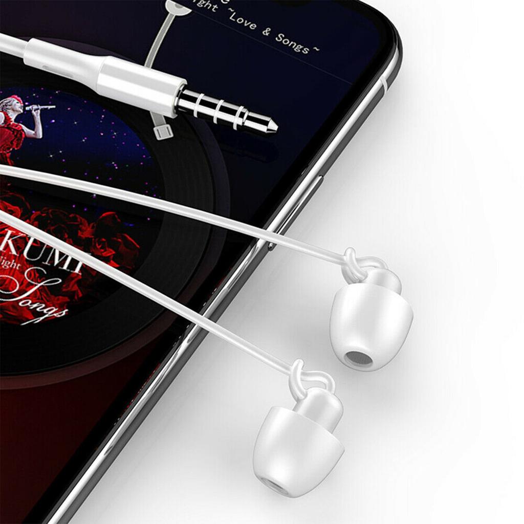 3.5mm Standard AUX Jack In-ear Headphones Portable Noise Reduction Sleep Earphones With Microphone For   
