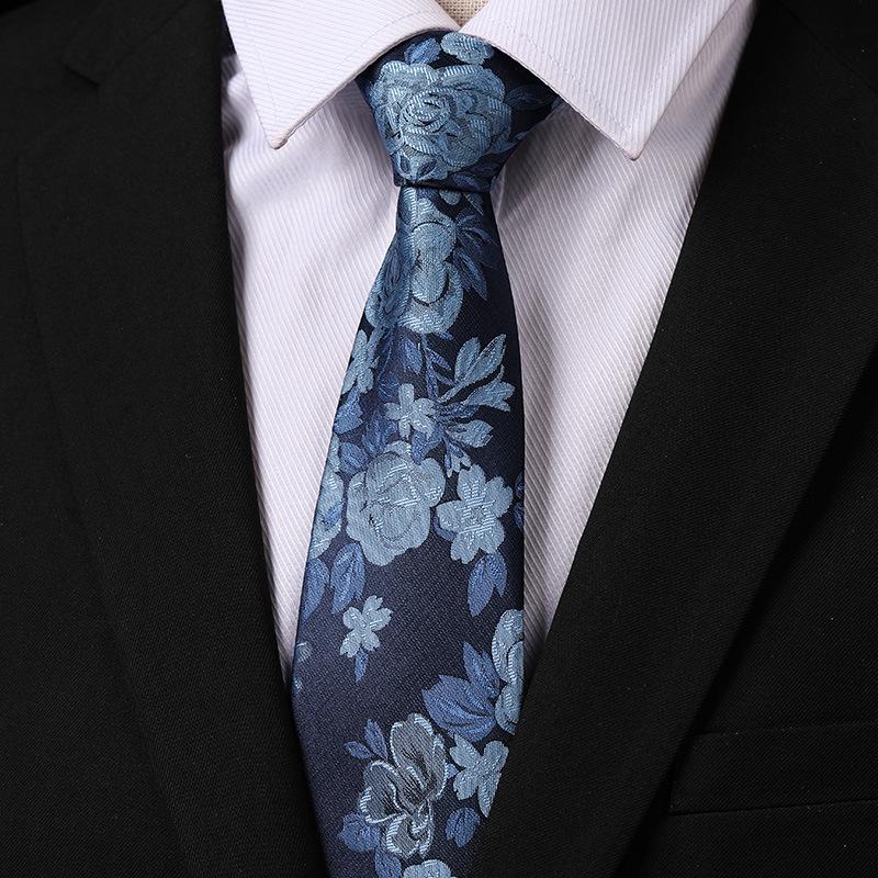Fashion Versatile Casual Men And Women Retro Hong Kong Style Business Dress Groom Wedding Korean Version 8Cm Hand-Patterned Tie