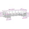 Corner Sofa Set with Cushions 10 pcs Natural and Light Grey