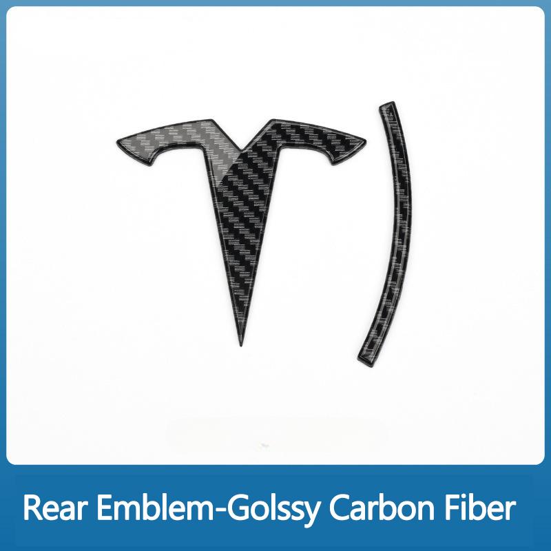 ZFX1 Metal Alloy Car Front Hood Emblem Rear Trunk 3D Sticker for Tesla Model 3 ModelY Replacement Badge Decoration Accessories