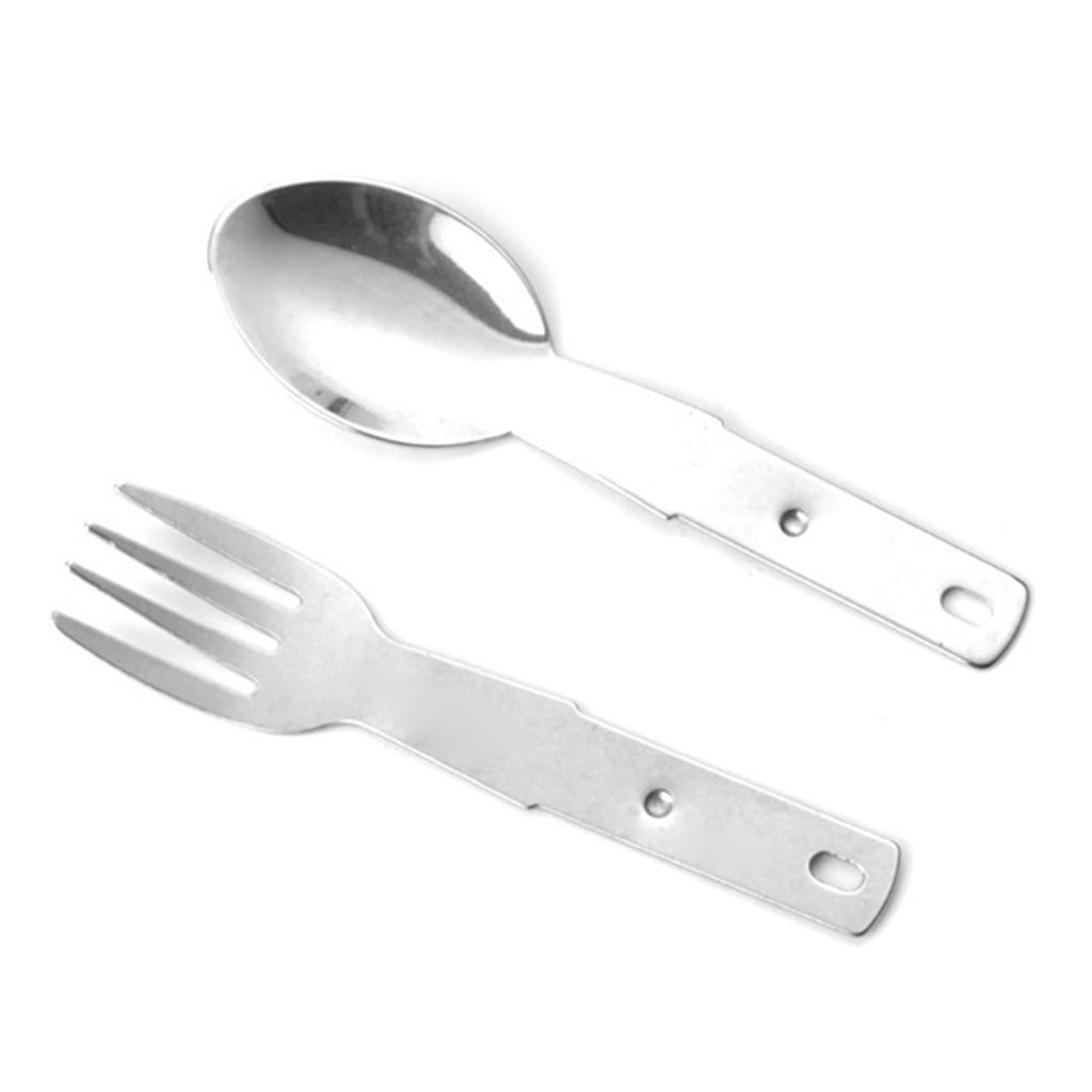 Camping Utensils Cutlery Set Multifunction Stainless Steel Folding Detachable Camping Tableware Set Camping Utensils Cutlery Set