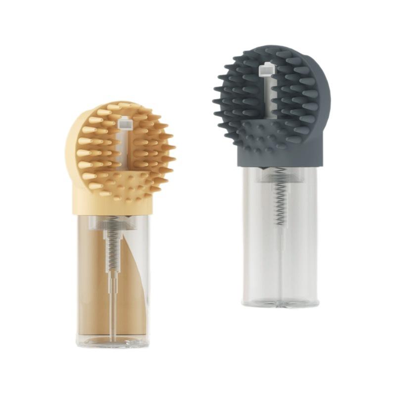 

Pet Silicone Shampoo Brush, Dog Bath Massage Comb бежевий