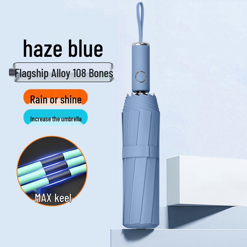 Dual-Use Sunscreen Umbrella: 144-Rib Folding Automatic Umbrella for Men and Women