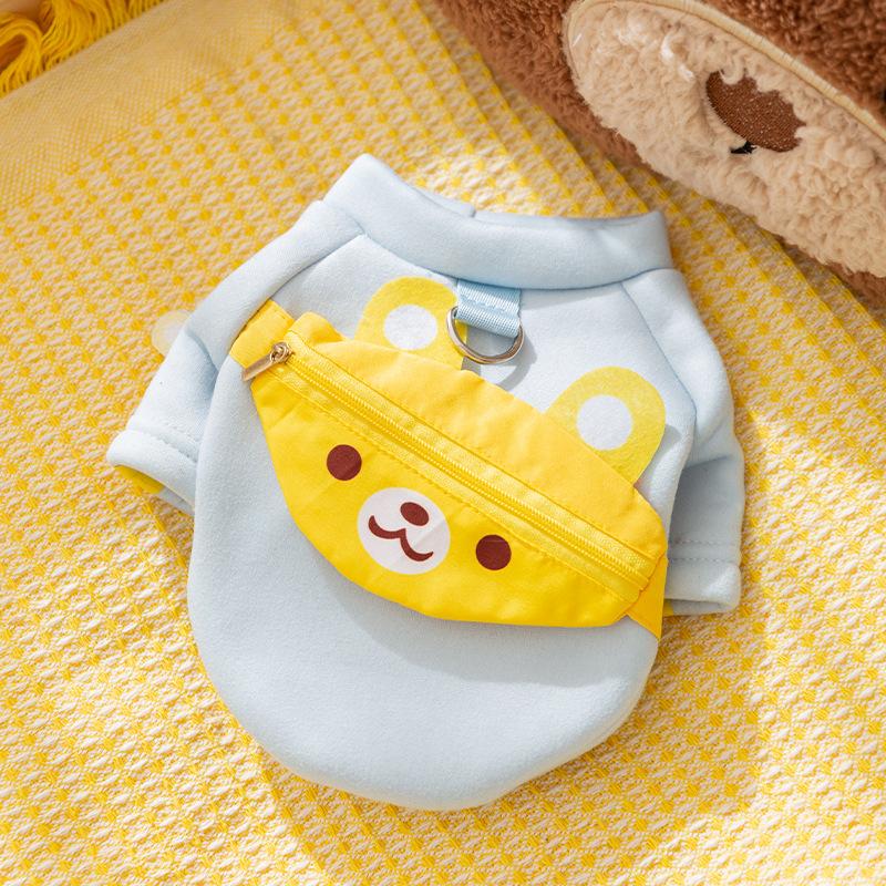 Puppy dog clothes autumn and winter warm teddy bear small puppy cat two feet clothing pet