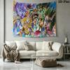Anime Saint Seiya Wall Tapestry Aesthetic Wall Hanging Printed Fabric Blanket Decorative Tapestries for Bedroom Living Room Home Decor