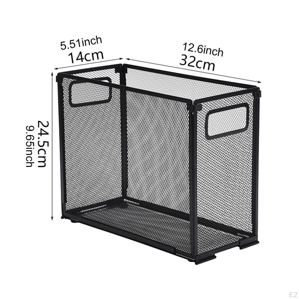 Hanging File Organizer Crate Metal Mail Holder Sorter Office for Desktop