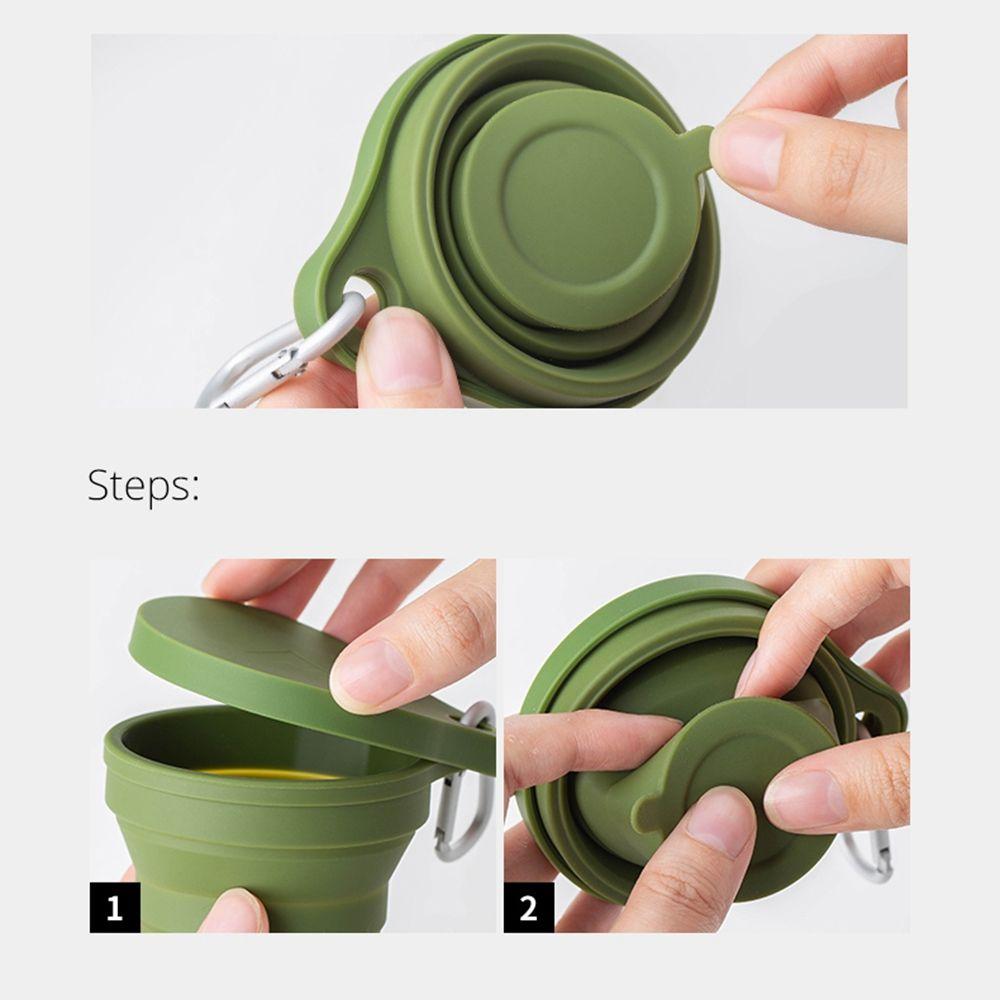 Camping Outdoor Travel Water Cup With Lid Folding Cup Drinking Mug Coffee Mugs Retractable Cup