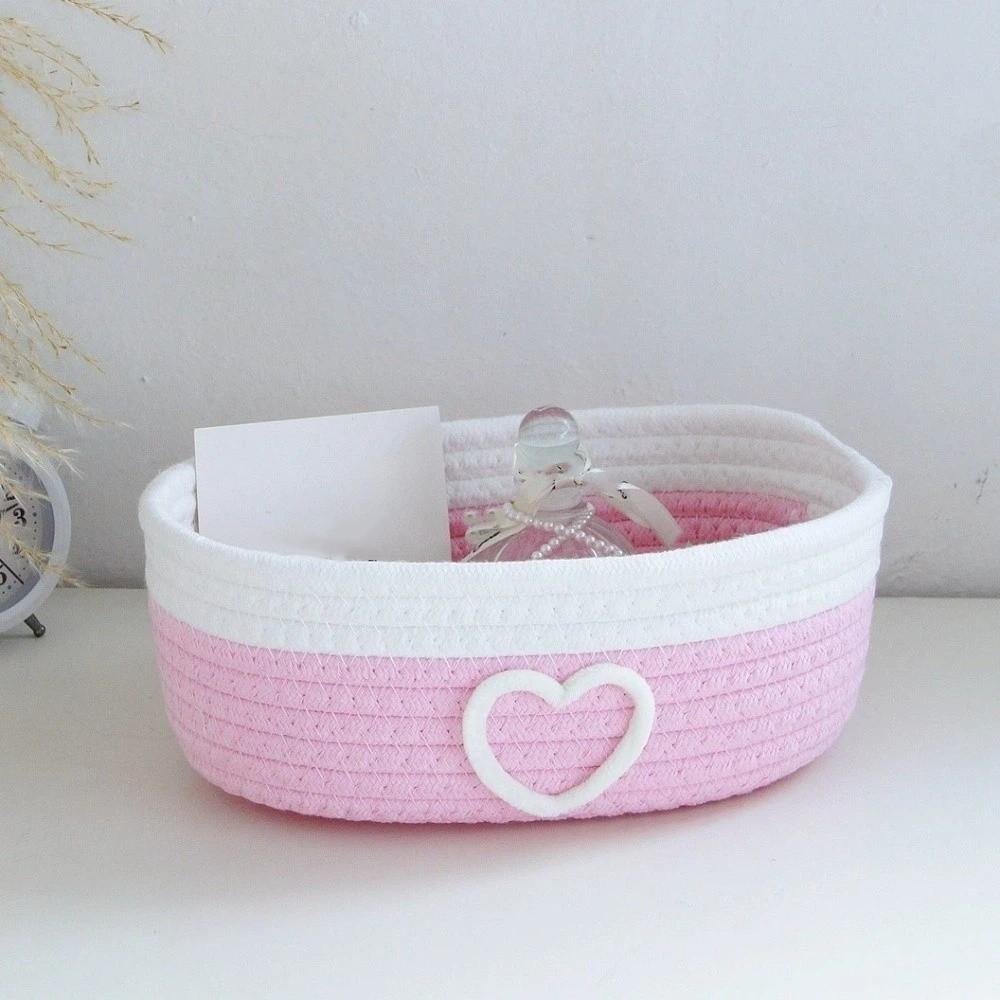 Cotton Rope Stationery Storage Box Handmade Toys Storage Basket Cosmetics Storage