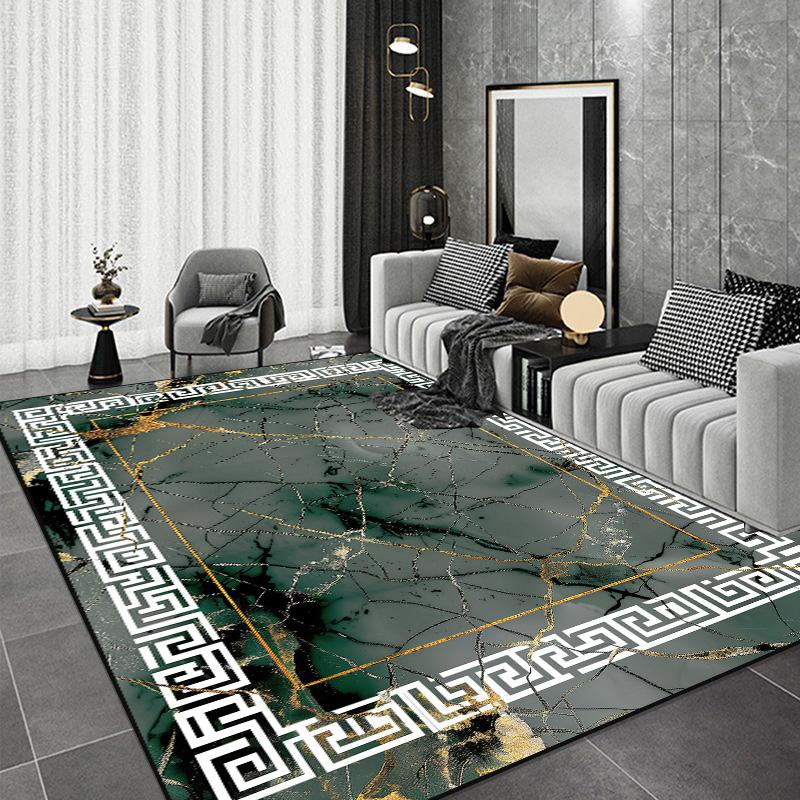 

Black Chinese Style Carpets for Living Room Home Abstract Bedroom Decoration Luxury Large Area Rug Sofa Table Non-slip Floor Mat 60x90cm door mat
