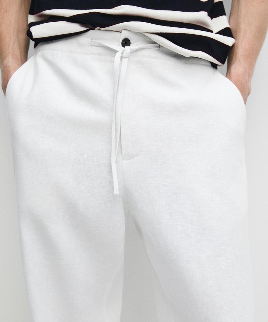 Masimodutti 100% Linen Jogger Fit Pants