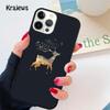 Black Reindeer Deer soft Phone Case Cover For iPhone 17 Air 16 15 14 plus 11 12 13 pro max coque Shell Fundas