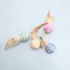 Cat sword hemp ball sisal scratch-resistant toy with feathers self-hi pet teasing cat ball cat toy pet supplies