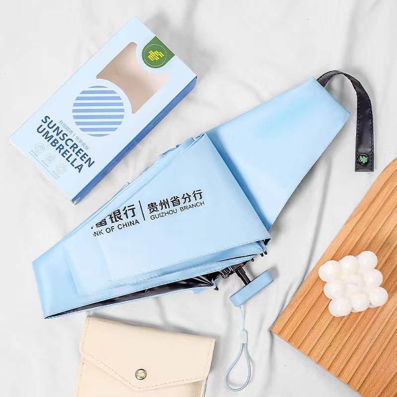 Portable Women's Sun Protection Umbrella - Mini Black Capsule Design