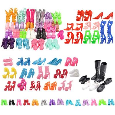 30cm Barbie Puppe Abnehmbare Sandalen: Kristallschuhe, High Heels, Ballerinas & Stiefel