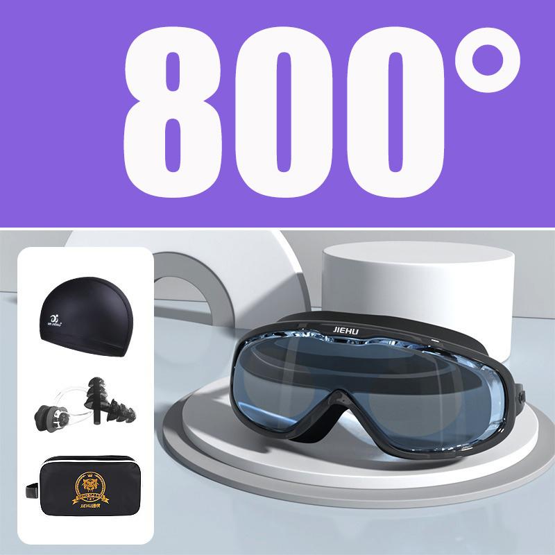 Myopie-Verschreibung -1,5 ~ -8,0 Grad Wasserdichte Anti-Beschlag-Silikon-Schwimmbrille mit Ohrstöpseln