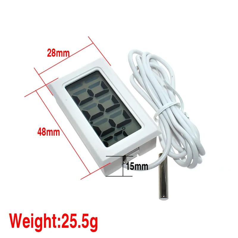 Mini Convenient Digital LCD Thermometer Sensor Hygrometer Gauge Refrigerator Aquarium Monitoring Display Humidity Detector