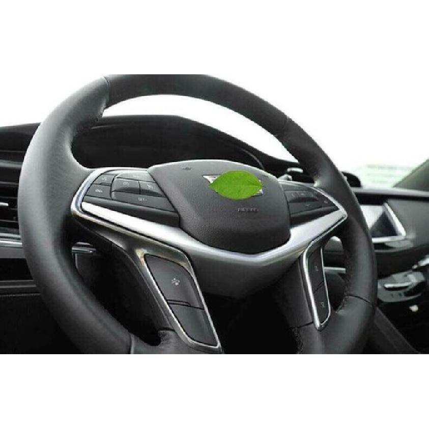 Matte Silver Steering Wheel U Type Cover Trim 1Pc Fit For Cadillac XT5 2017~