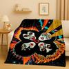 Coperta di Flanella Retro Kiss Rock Heavy Metal Band Gene Simmons, Coperta Morbida Ultra Peluche per Casa Camera da Letto Letto Divano Ufficio