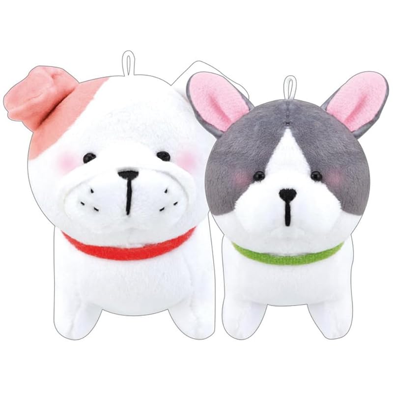 

[Cracks] key ring Nikonui Nikonui set of 2 matching Plump cheeks stick together with magnets bulldog stuffed toy 111892