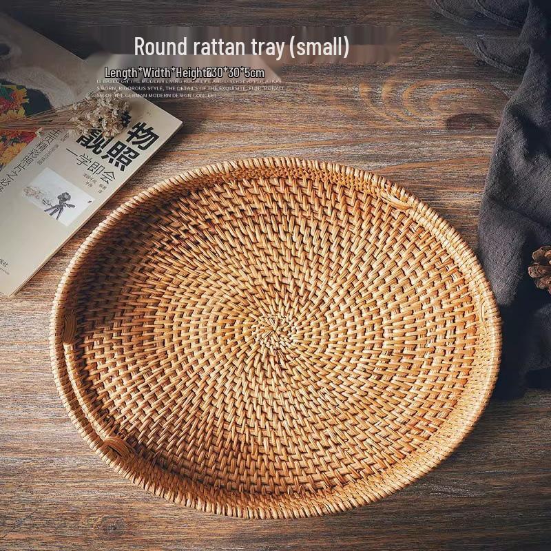 Mehrzweck Bambus Webkorb zur Aufbewahrung, für Obst, Brot, Brötchen, Snacks und für Picknicks