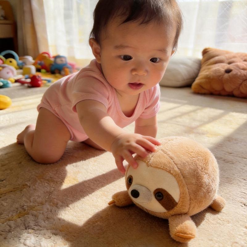 Bradipo Volpe a Nove Code Pesce Palla Palla Elettrica Rimbalzante Peluche Giocattoli Animali Carini Giocattoli Musicali Regali per l'Illuminazione