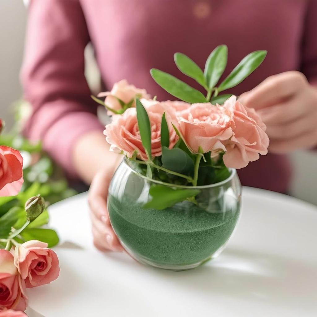 Green Floral Foam Ball Cuttable Fresh & Artificial Flower Foam Block DIY Arrangement Wedding Decoration Dry Wet Absorbent Bricks