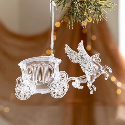 1Pc Decoration For Xmas Simulation Modeling Elk Christmas Tree Pendants Various Styles Crystal Clear Acrylic Transparent