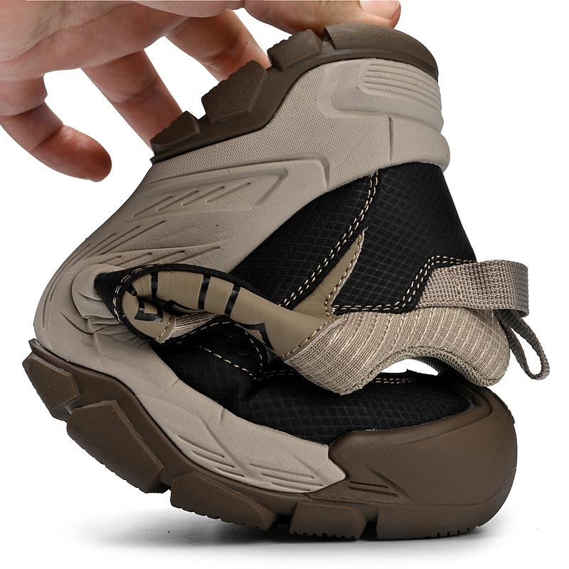 Comfortable Men's Hiking Shoes Casual Sneakers Daily Walking Travel Shoes Fashionable Treking Footwear Lightweight Mesh Shoes