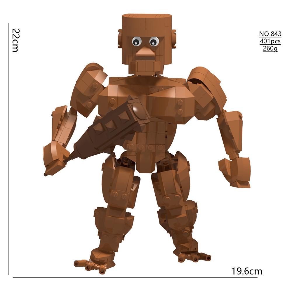 Italian Brainrot Animal MOC Building Block Tung Tung Tung Sahur Wheel Frog Elephant Tree Monster Monkey Toy Desk Decoration Q064