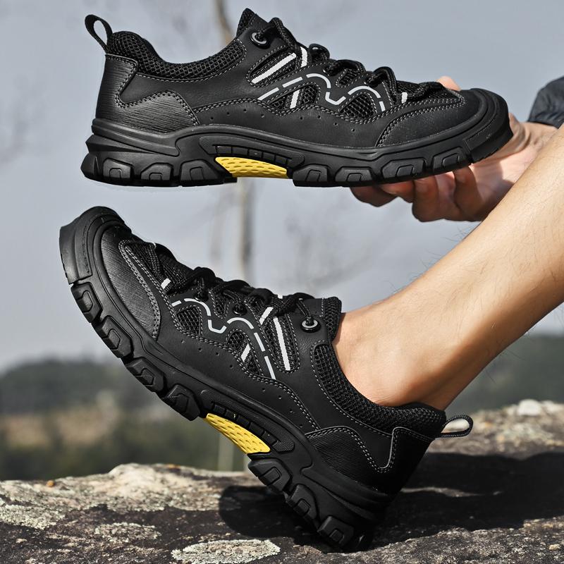 Summer Fashion Men's Beach Sandals Anti-collision Hiking Shoes for Outdoor Hiking Comfortable Breathable Thick-soled Men's Shoes