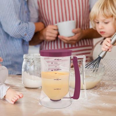 Pannenkoekenbeslag Dispenser Draagbare Roomseparator met Schaal Kleinschalige Handheld Taart Maakgereedschappen Keuken Bakaccessoires