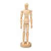 Wooden Manikin, Flexible Body Joints Human Figure Puppet Ornament, Poseable Articulated Hand Model for Sketching Drawing Painting Supplies