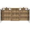 Bathroom Cabinet Set 3 Pcs 126 X 16 X 62.5 Cm Engineered Wood