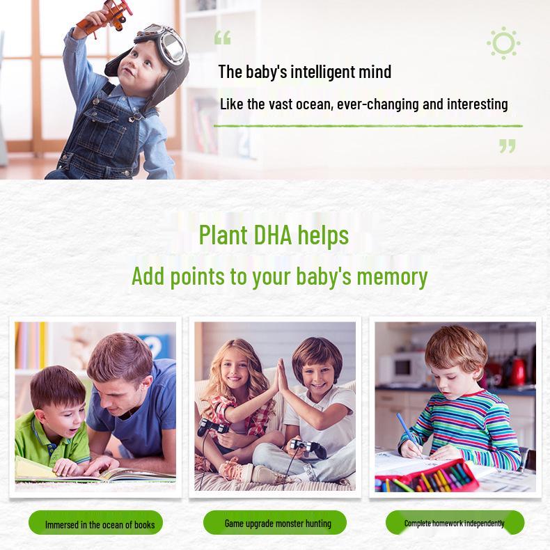 Tangchen Beijian DHA Algal Oil Softgels - 60 Capsules for Children & Students, Anti-counterfeit Packaging.