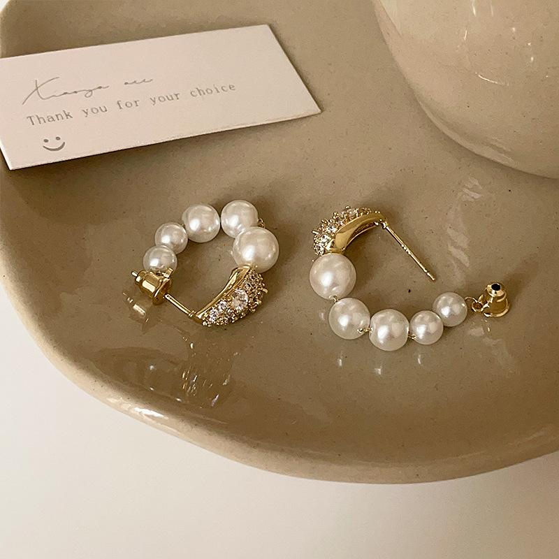 

Серьги-гвоздики из металла с тигровым глазом и жемчугом и цирконием, женские, ретро, нишевые, легкие, роскошные, элегантные, индивидуальные, темпераментные, универсальные серьги