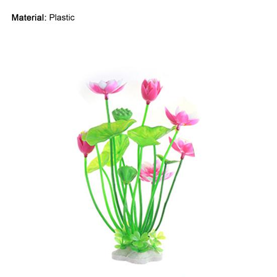 Aquatics Grass Flower Simulation Wedding Favors Plastic Artificial Lotus Fish Tank Ornament for Party