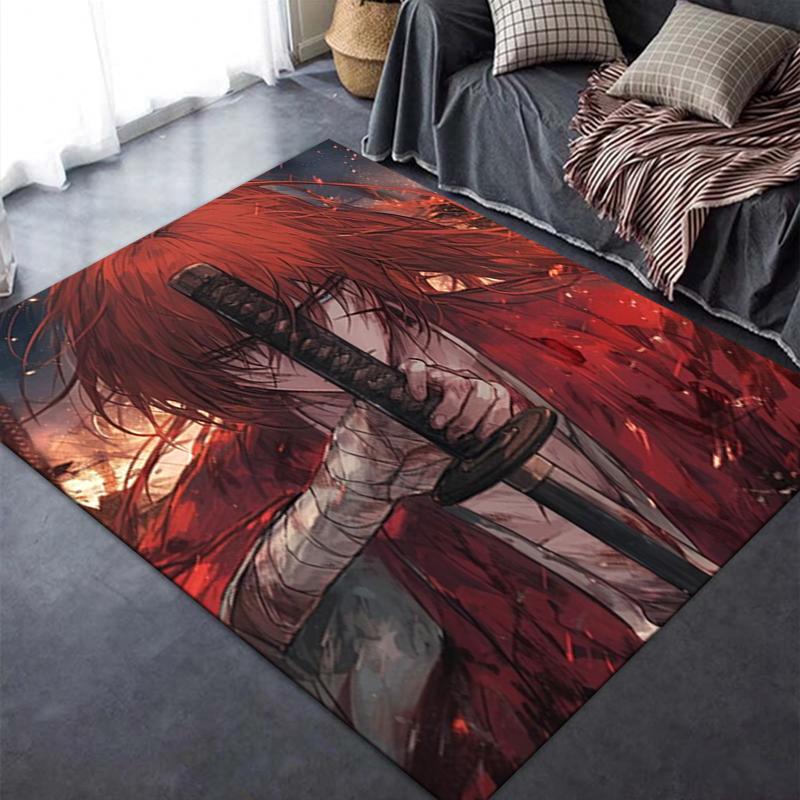 2026 NEW Rurouni Kenshin Carpet Rug for Living Room Bedroom Home Sofa Decoration,Kids Play Non-slip Floor Mat
