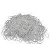 500Pcs Clear White Ponytail Holders Elastic Rubber Band Hair Ties Ropes Rings