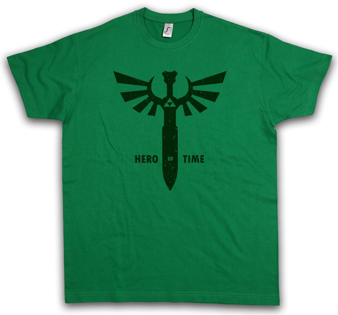 

HERO OF TIME T-Shirt Mens Womens Tees Top - Legend Link Symbol Game Zelda Triforce Sizes S - 3XL S