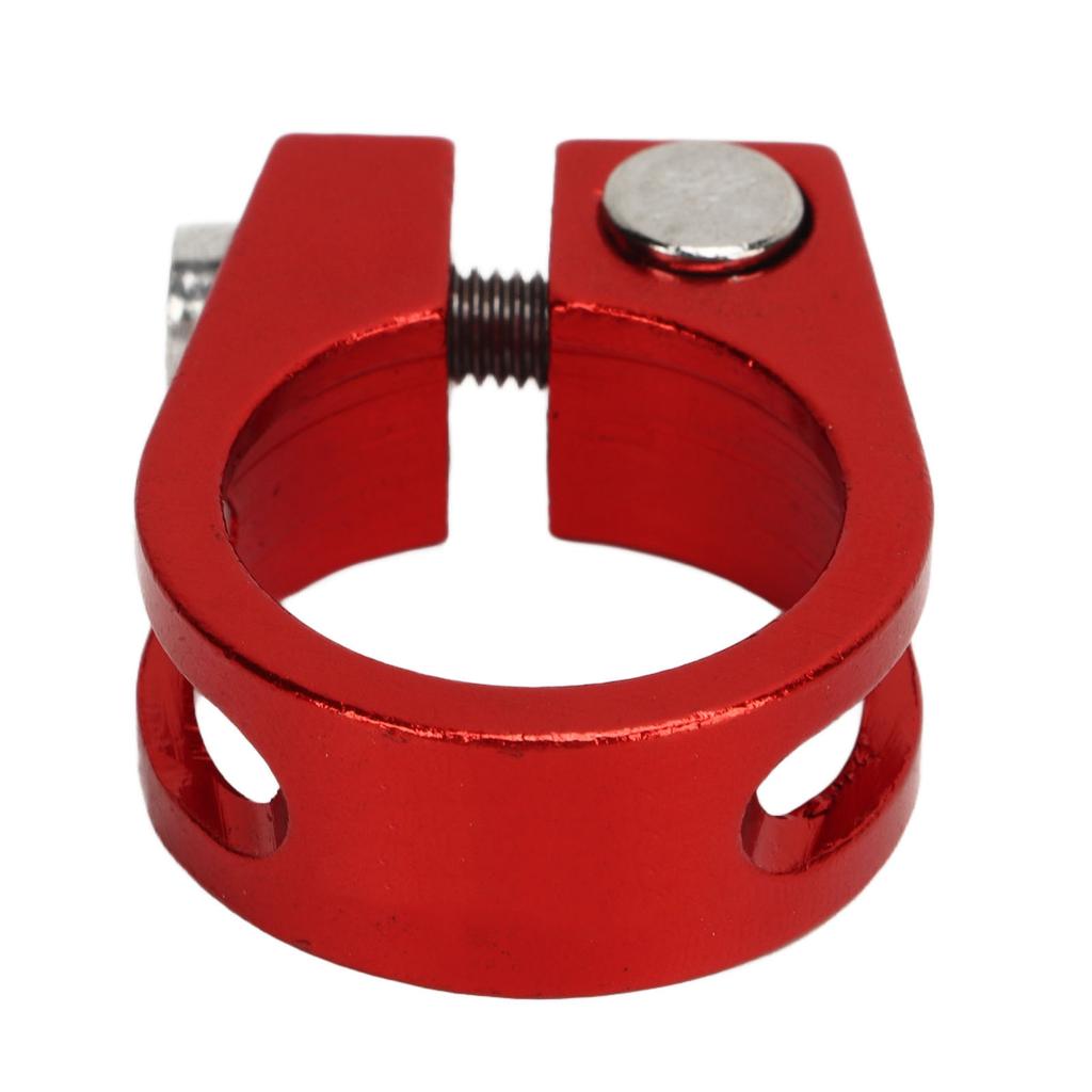 2Pcs Bicycle Seat Post Clamp Lightweight Stylish Rustproof Bicycle Quick Release Seatpost Collar for Bike Red