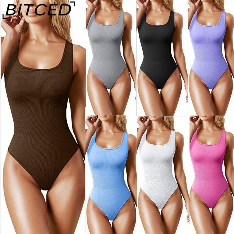 BITCED Summer Women's U-Neck Sleeveless Tank Top Bodysuit